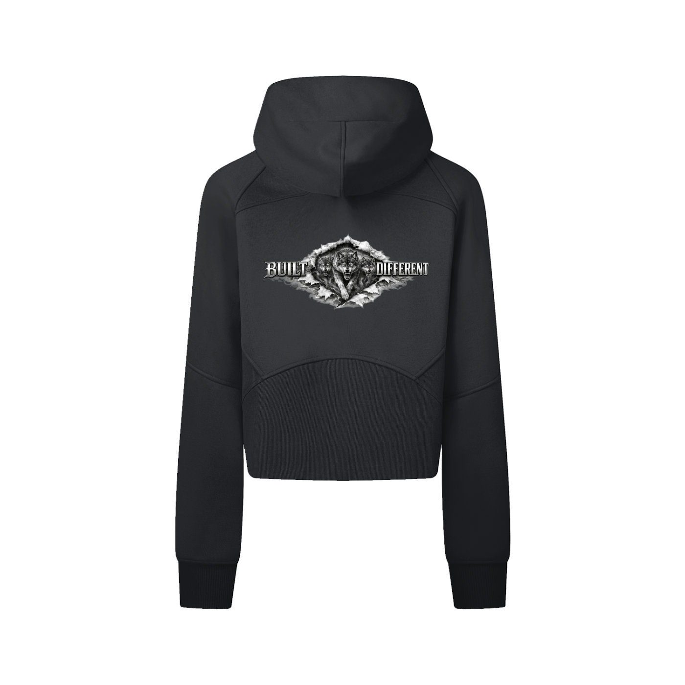 Cropped Zip-Through Hoodie