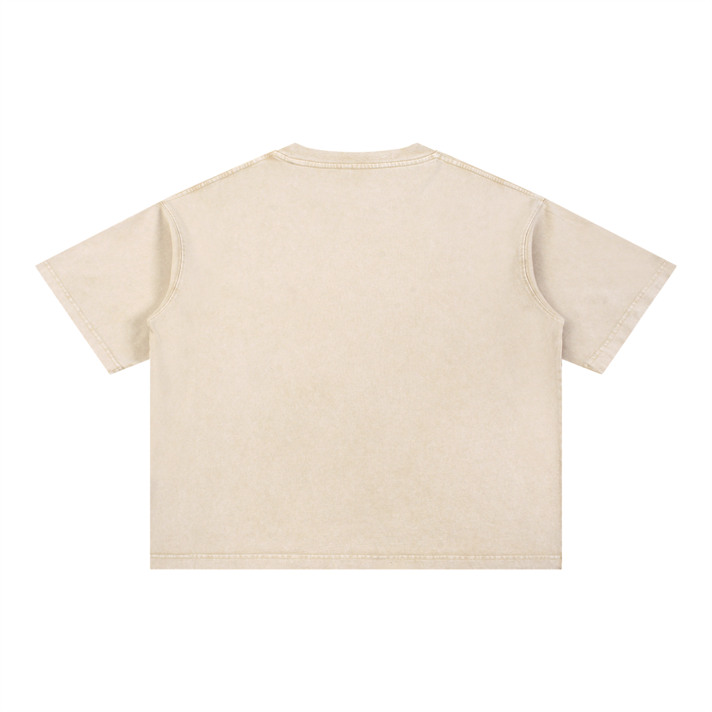 MA Beige Mineral Wash Boxy Cotton T-Shirt