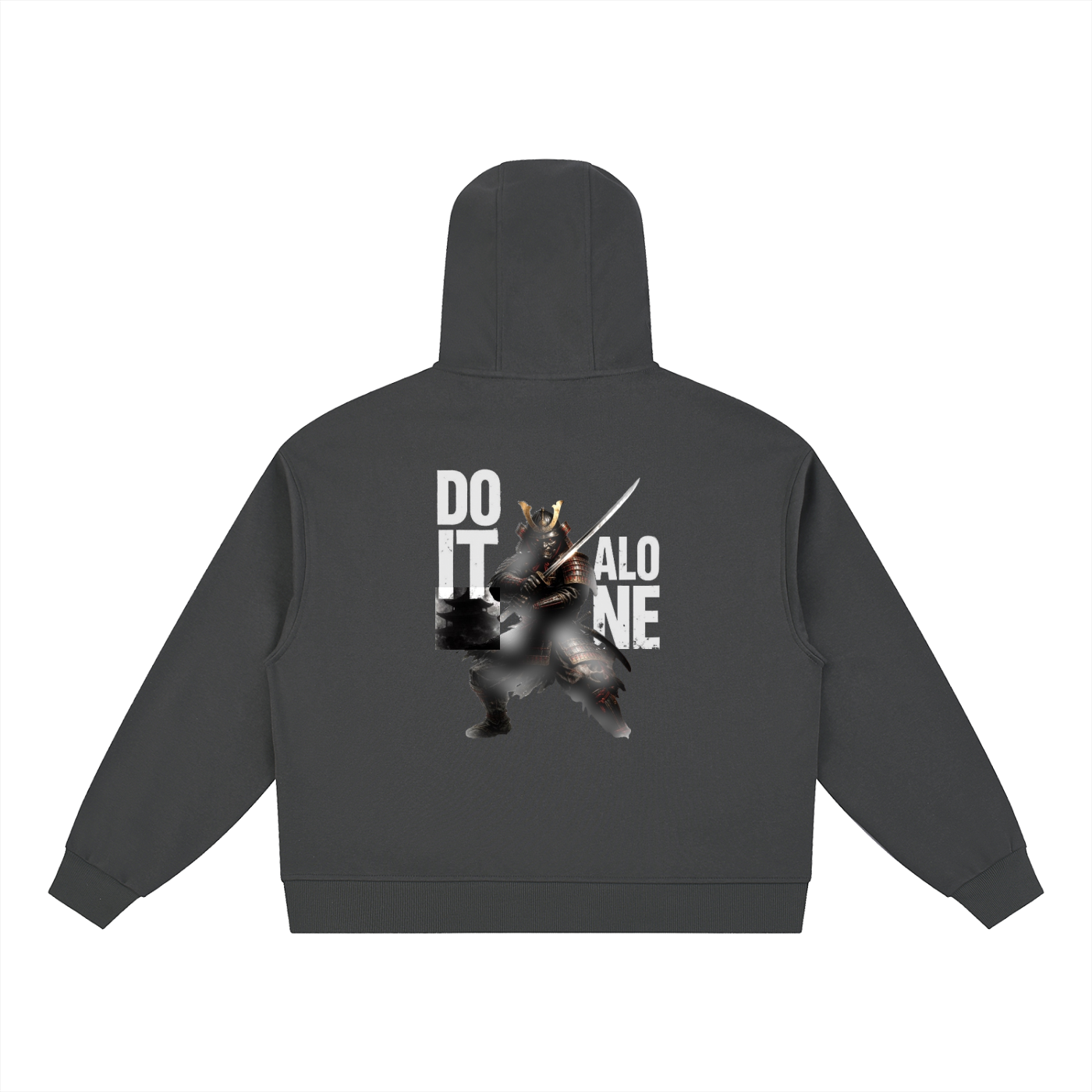 Boxy Button Placket Hoodie