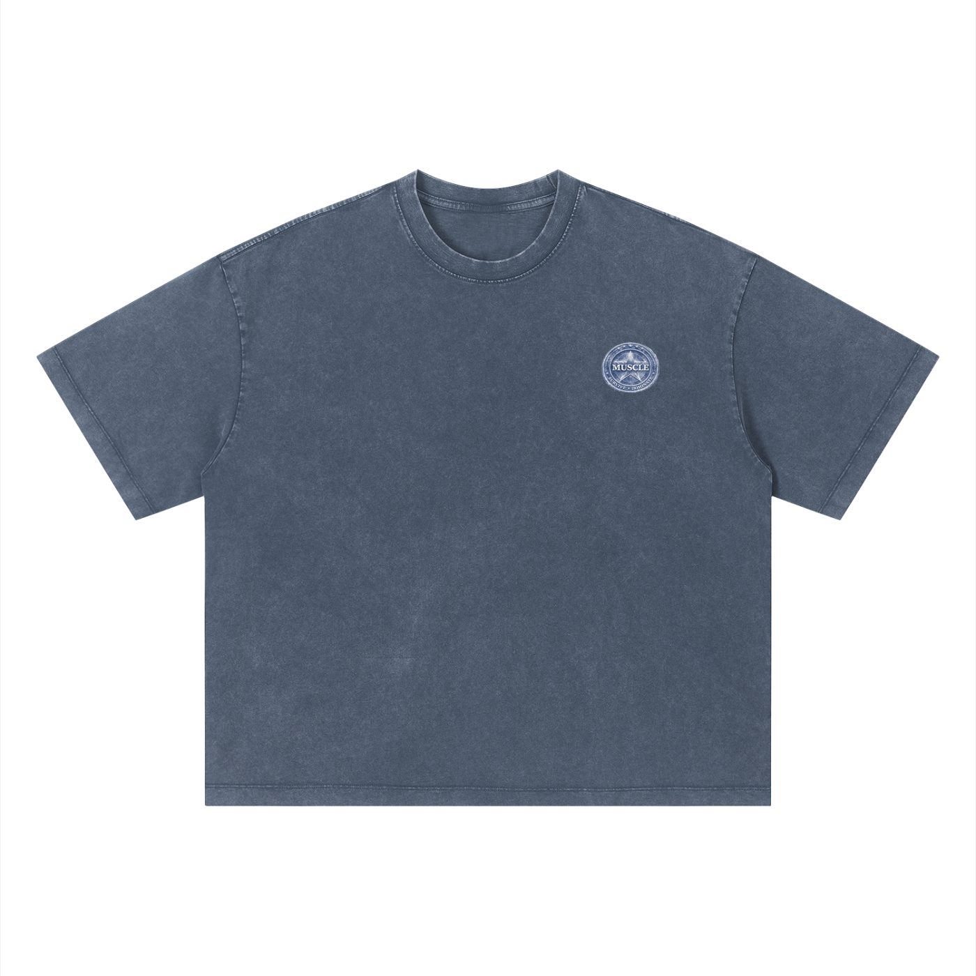 Gray Gym fiend Unisex Vintage Wash Boxy T-Shirt
