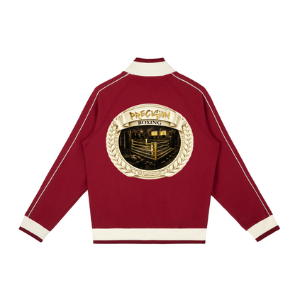 Color Block Raglan Sleeve Zip Track Jacket