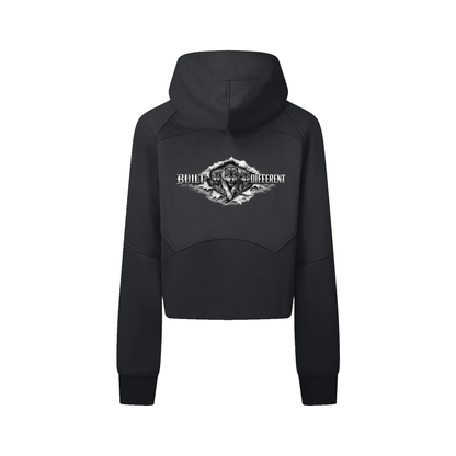 Cropped Zip-Through Hoodie