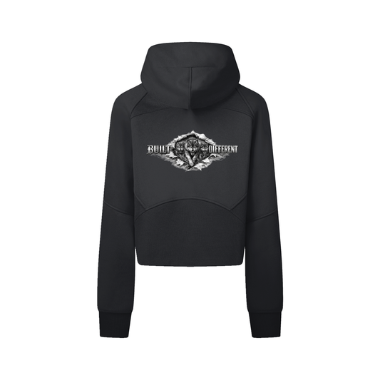Cropped Zip-Through Hoodie