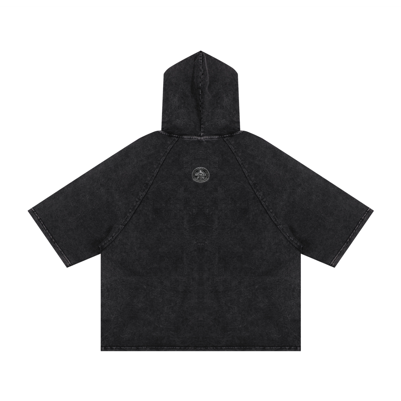 Snow Washed Hooded Boxy T-Shirt
