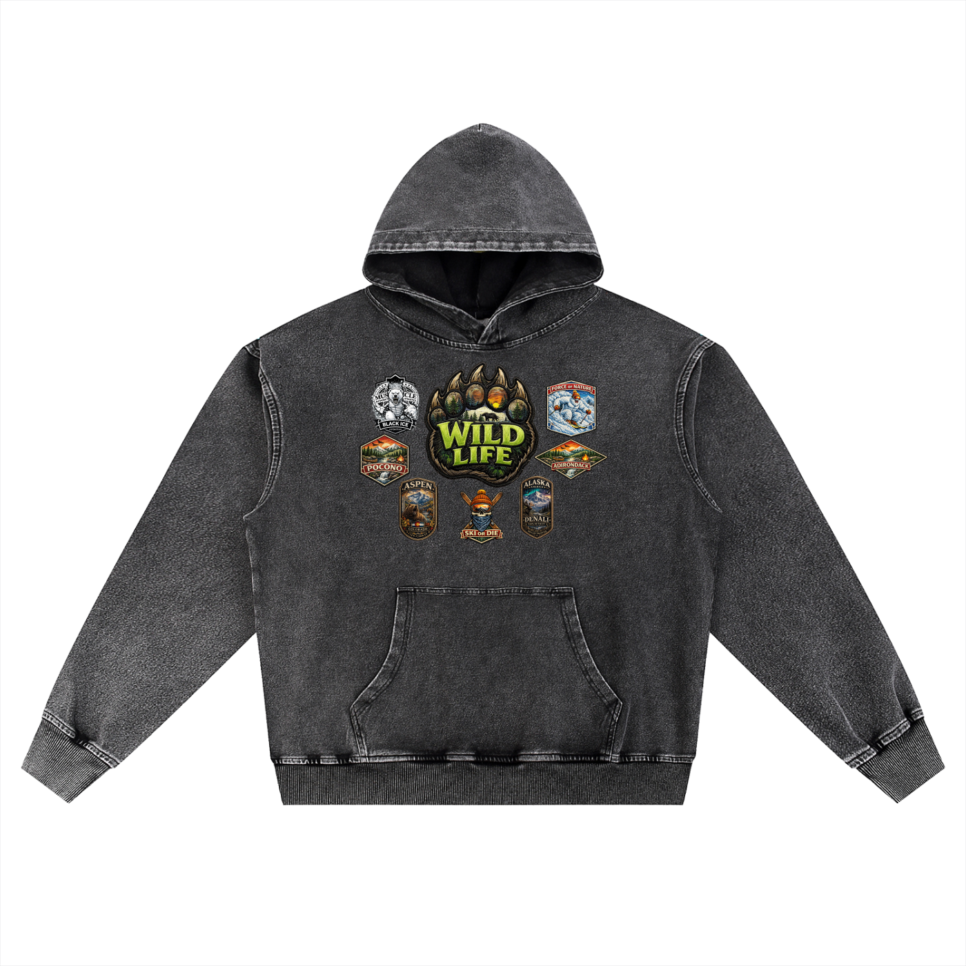 Snow Wash Oversized Hoodie