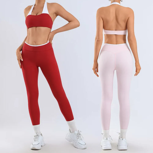 1/2 Piece Yoga Clothes Women's Tracksuit Athletic Wear Pilates Fitness Suit Gym Workout Push Up Clothes Sports Bra Leggings Suit