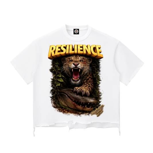 Snow Wash Raw-Hem Boxy T-shirt