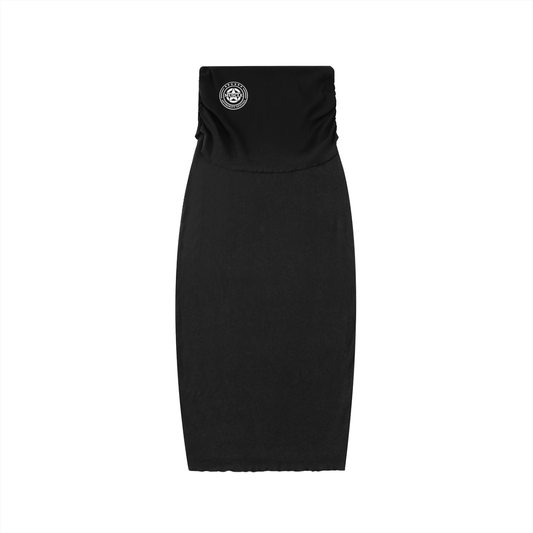 Dyed Washed Straight Hip-Hugging Slim Maxi Skirt