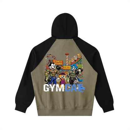 Color-Block Raglan Sleeve Hoodie