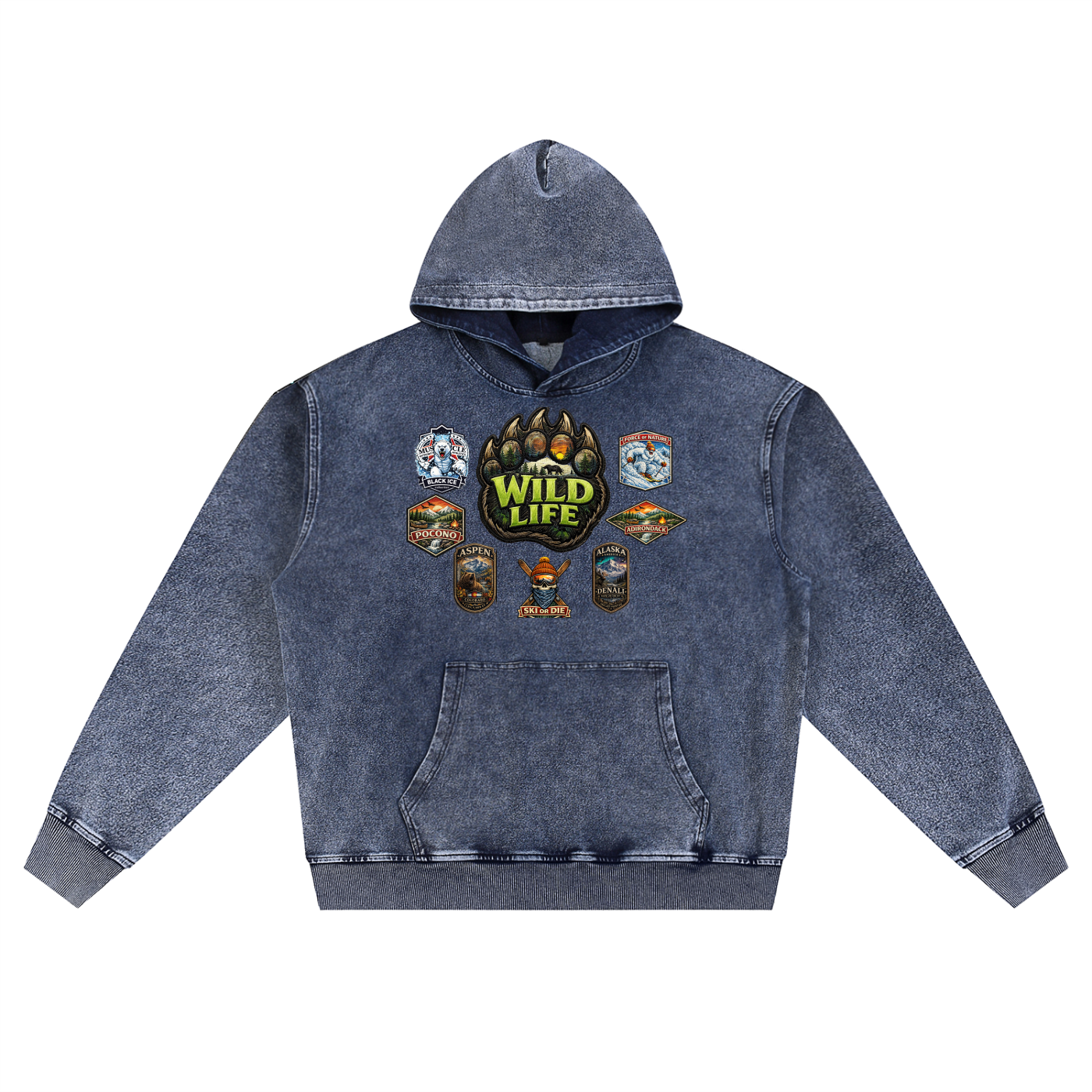 Snow Wash Oversized Hoodie