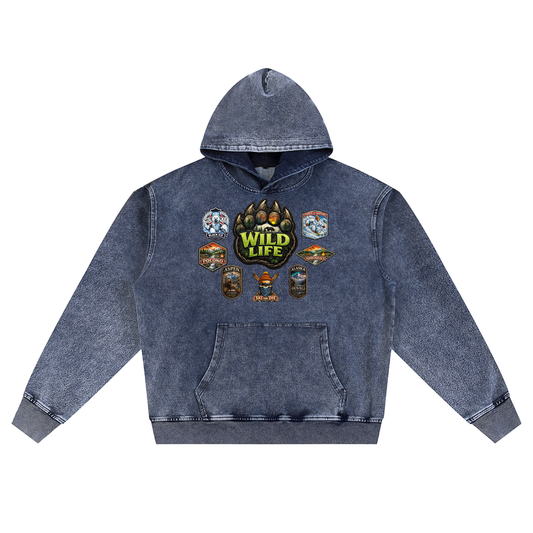 Snow Wash Oversized Hoodie