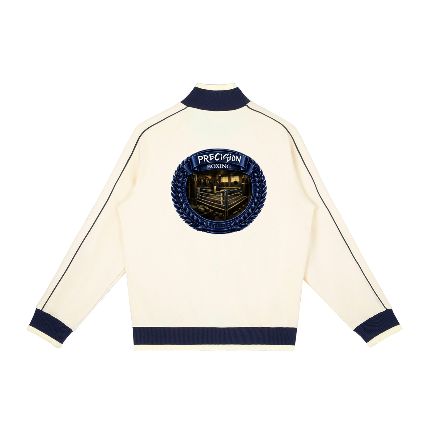 Color Block Raglan Sleeve Zip Track Jacket