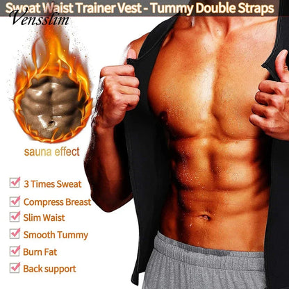 Men  Slimming Compression Body Shaper Waist Trainer Vest