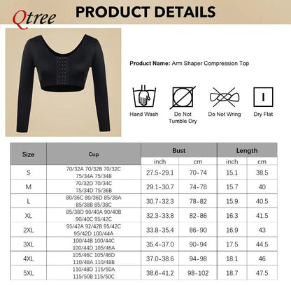 Women Arm Shapers Daily Body Shaper Long Sleeves