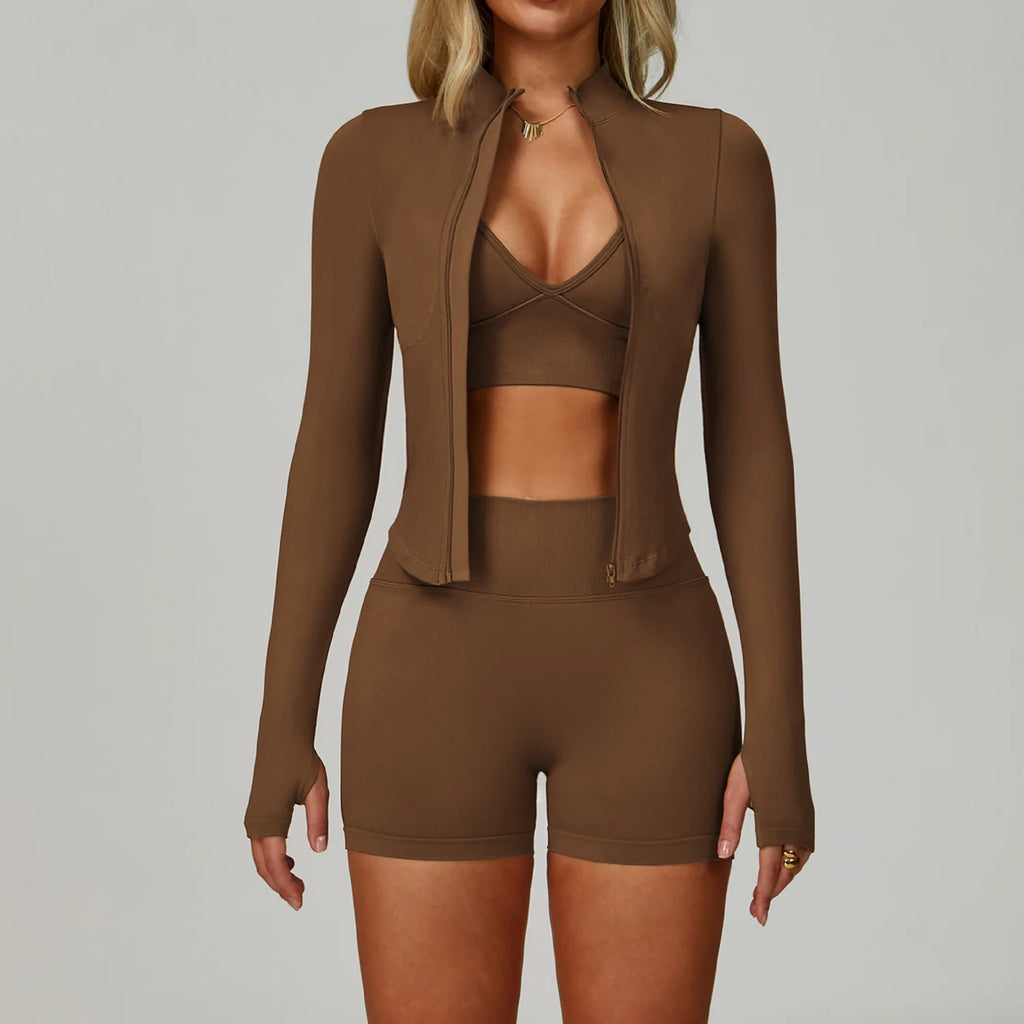 2/3PCS Sportswear Seamless Yoga Set Women Long Sleeve Gym Clothes Yoga Suits Women's Fitness Set Sports Bra Gym Workout Leggings