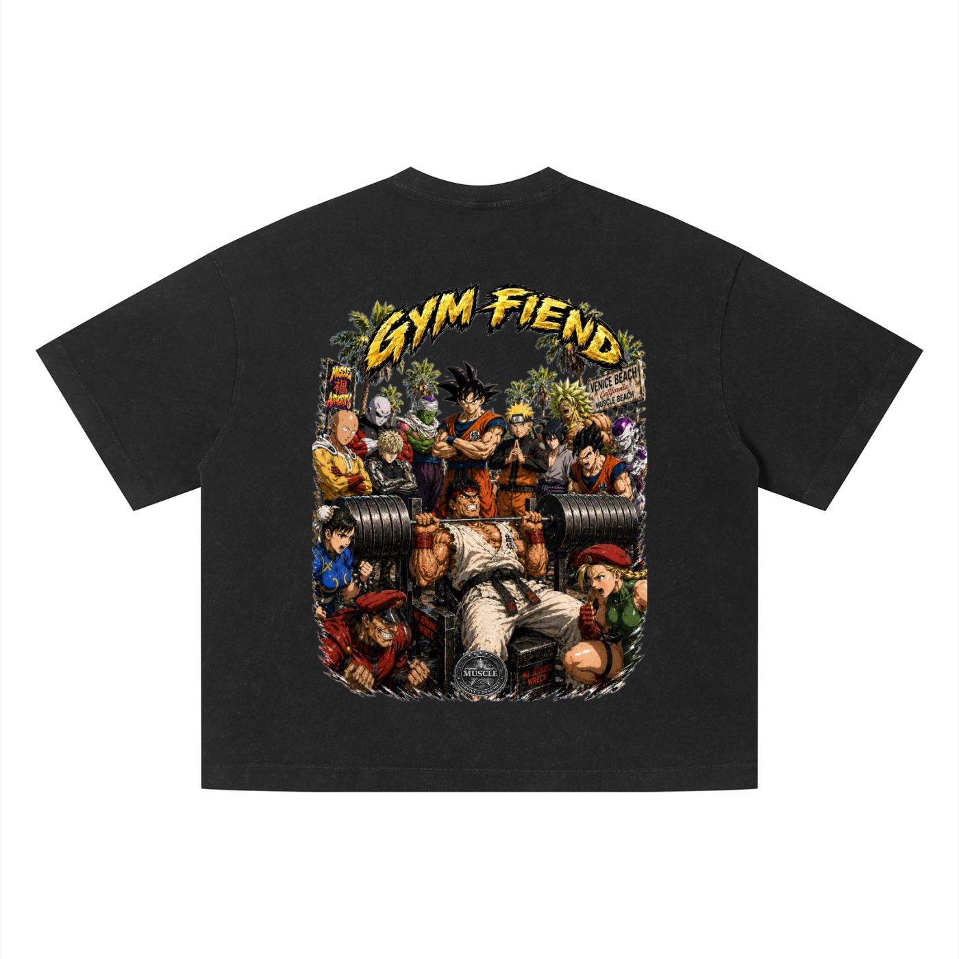 Black Unisex Vintage Wash Boxy T-Shirt
