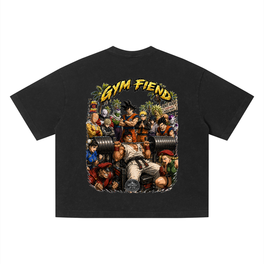 Black Unisex Vintage Wash Boxy T-Shirt