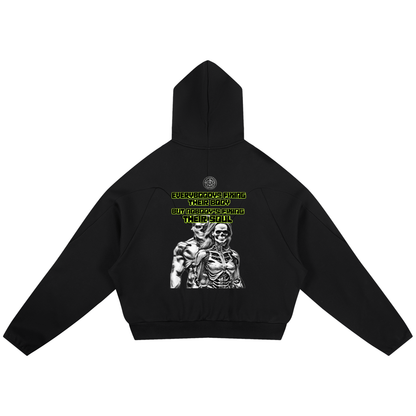 Curved Panel Raglan Hoodie