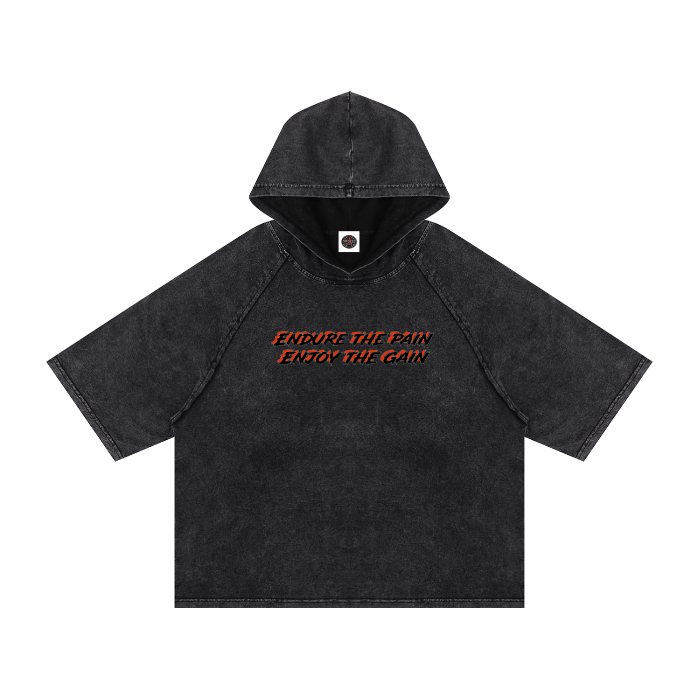 Snow Washed Hooded Boxy T-Shirt