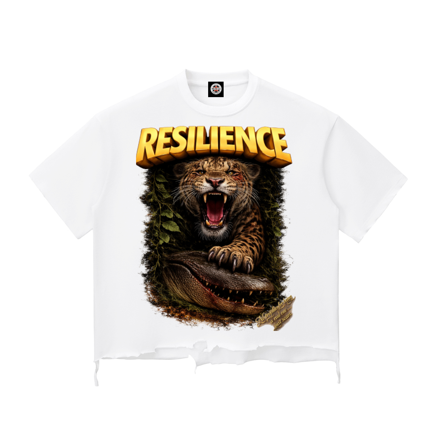 Snow Wash Raw-Hem Boxy T-shirt