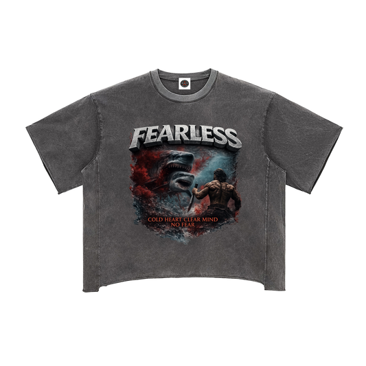 Raw Edge Snow Washed Boxy T-Shirt