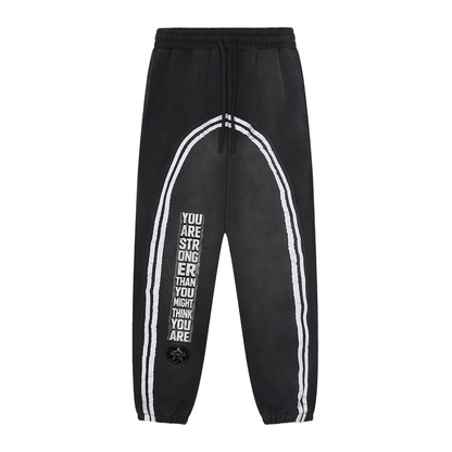 Sun Fade Contrast Tape Fleece Jogged Sweatpants