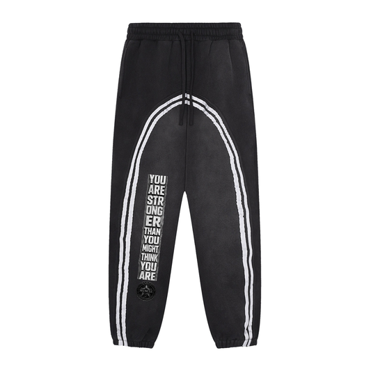 Sun Fade Contrast Tape Fleece Jogged Sweatpants