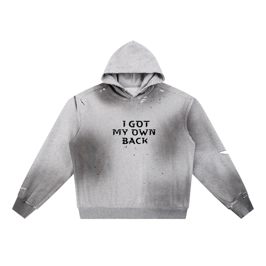 Sun Fade Frayed Fleece Hoodie
