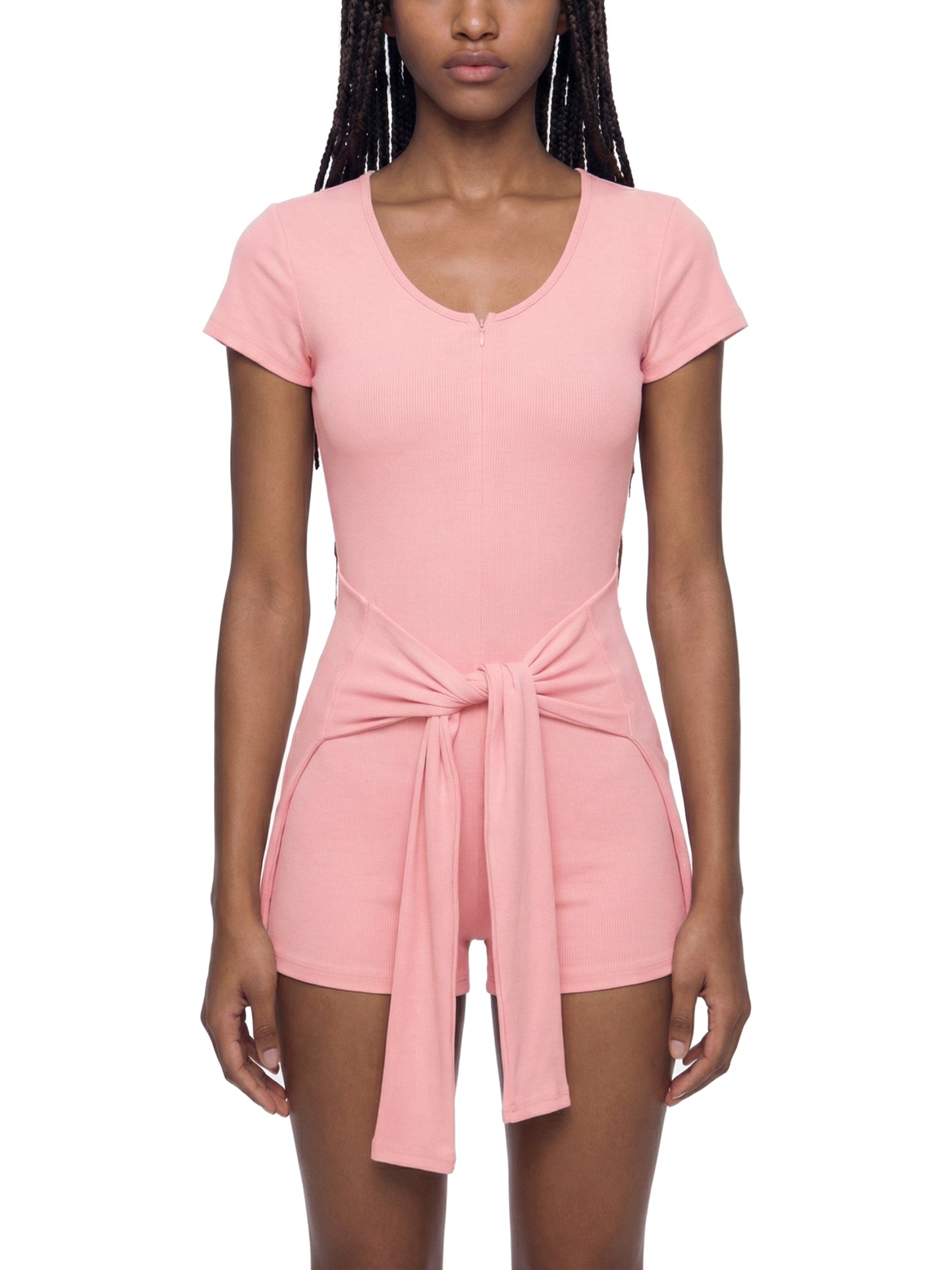 Women's Dual-Function Cape Tie-Waist Romper