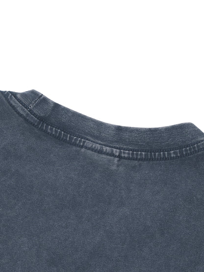 Gray Gym fiend Unisex Vintage Wash Boxy T-Shirt